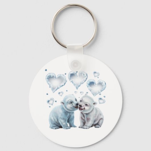 Cute Polar-Beren Sleutelhanger (Achterkant)
