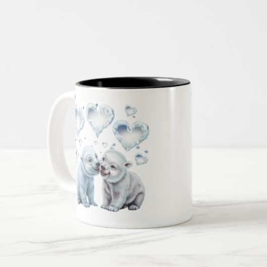 Cute Polar-Beren Tweekleurige Koffiemok (Voorkant links)