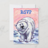 Cute Polar Party Center RSVP (Voorkant)