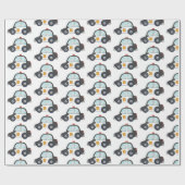 Cute Police Car Pattern Cadeaupapier (Vlak)