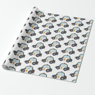 Cute Police Car Pattern Cadeaupapier