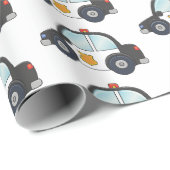 Cute Police Car Pattern Cadeaupapier (Rol Hoek)