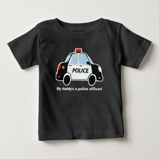 Cute Police Car T-Shirt - Baby - Toddler - Kinder (Voorkant)