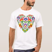 💗 Cute polish Folk Wycinanki T-shirt (Voorkant)