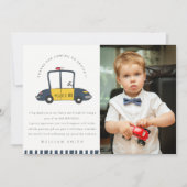 Cute Politieauto Redt Kinderen Foto Elke Leeftijd Bedankkaart (Voorkant)
