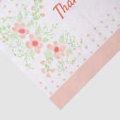 Cute Polka Dot and Floral Design Tissuepapier (Detail)