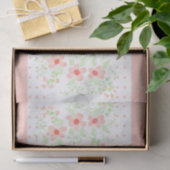 Cute Polka Dot and Floral Design Tissuepapier (Geschenk)