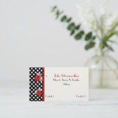 Cute Polka Dot and Ladybug Mommy Card Contactkaartje (Staand voorkant)