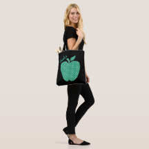 Cute Polka Dot Apple Black Teachers