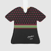 Cute Polka Dot Belted Dress-kerstversiering Ornament (achterkant)