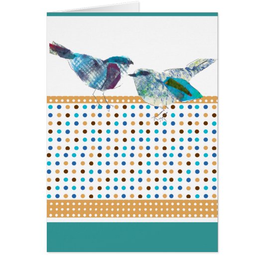 Cute Polka Dot Blue Bird Modern Design (Voorkant)