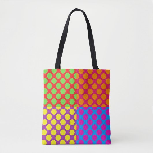 Cute Polka Dot Canvas tas (Voorkant)