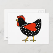 Cute Polka Dot Chicken Briefkaart (Voorkant / Achterkant)