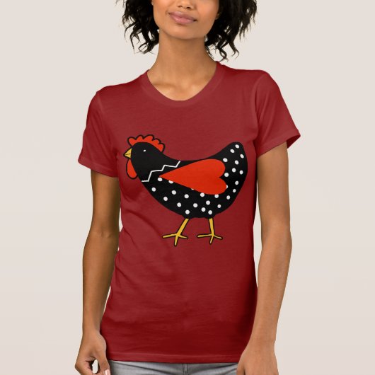 Cute Polka Dot Chicken T-shirt (Voorkant)
