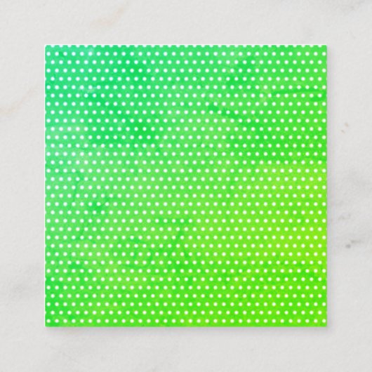 Cute Polka Dot Cleaning Service Lady Vierkante Visitekaartje (Achterkant)