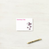 Cute Polka Dot Fish Funny Post-it® Notes (Op bureau)