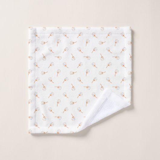 Cute Polka Dot Flower Pattern Bad Handdoek (Wasdoekje)