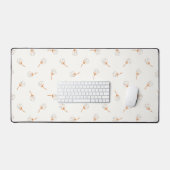 Cute Polka Dot Flower Pattern Bureaumat (Keyboard & Muis)