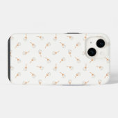 Cute Polka Dot Flower Pattern iPhone Hoesje (Achterkant horizontaal)