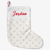 Cute Polka Dot Flower Pattern Kleine Kerstsok (Voorkant)