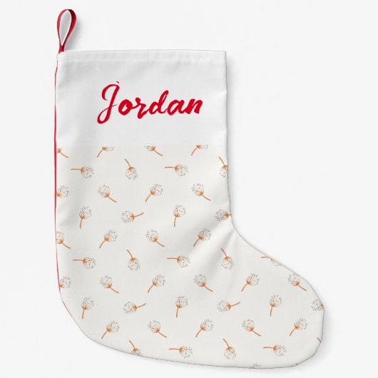 Cute Polka Dot Flower Pattern Kleine Kerstsok (Voorkant)