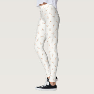 Cute Polka Dot Flower Pattern Leggings