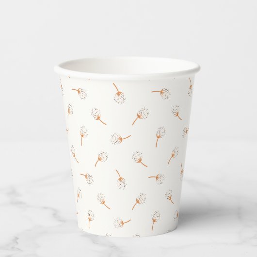 Cute Polka Dot Flower Pattern Papieren Bekers (Voorkant)