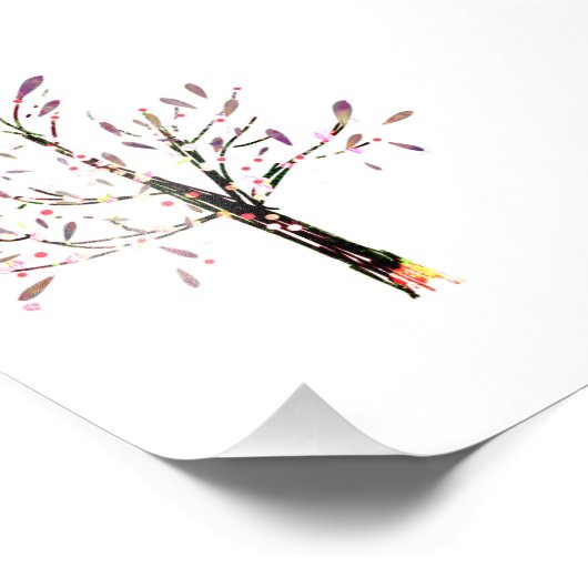 Cute Polka Dot Lavender Leaf Tree Foto Afdruk (Hoek)