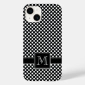 Cute Polka Dot Pattern en Monogram Case-Mate iPhone Case (Achterkant)