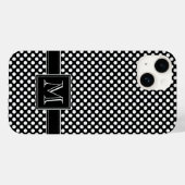 Cute Polka Dot Pattern en Monogram Case-Mate iPhone Case (Achterkant (horizontaal))