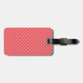 Cute Polka Dot Pattern Personalized Girly Bagagelabel (Achterkant horizontaal)