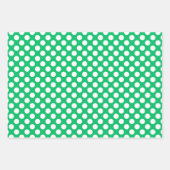 Cute polka dot tiled pattern green inpakpapier vel (Voorkant)
