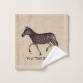 Cute Polka Dot Zebra Bad Handdoek (Wasdoekje)