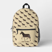 Cute Polka Dot Zebra Bedrukte Rugzak (Voorkant)