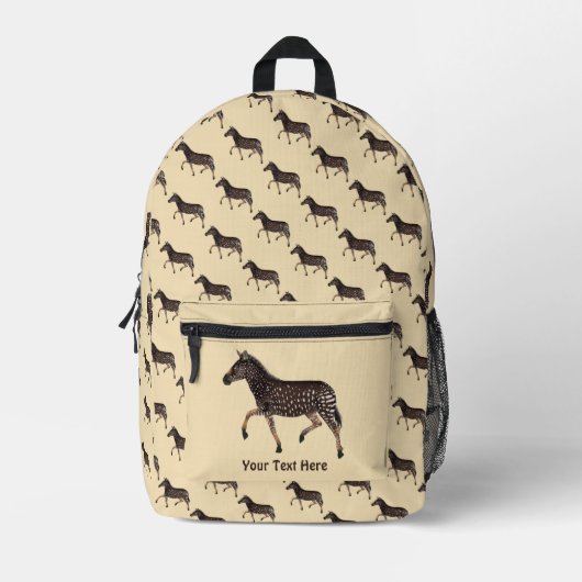 Cute Polka Dot Zebra Bedrukte Rugzak (Voorkant)