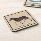 Cute Polka Dot Zebra Bier Onderzetter (Linkerzijde)