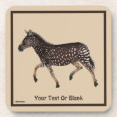Cute Polka Dot Zebra Bier Onderzetter (Voorkant)