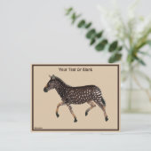 Cute Polka Dot Zebra Briefkaart (Staand voorkant)
