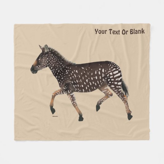 Cute Polka Dot Zebra Fleece Deken (Voorkant (Horizontaal))