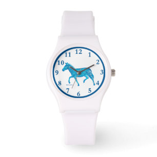 Cute Polka Dot Zebra Horloge