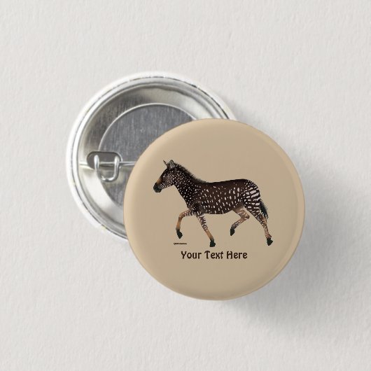 Cute Polka Dot Zebra Ronde Button 3,2 Cm (Voorkant /achterkant)