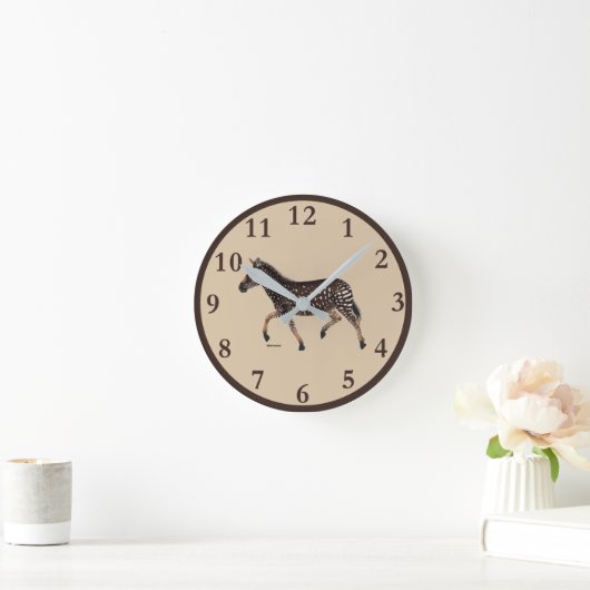 Cute Polka Dot Zebra  Ronde Klok (Huis)