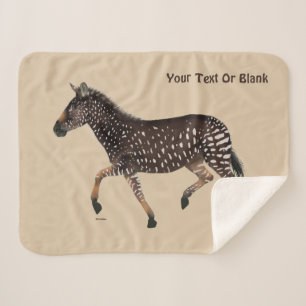 Cute Polka Dot Zebra Sherpa Deken