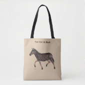 Cute Polka Dot Zebra Tote Bag (Voorkant)