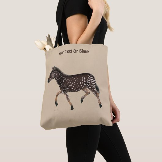 Cute Polka Dot Zebra Tote Bag (Dichtbij)