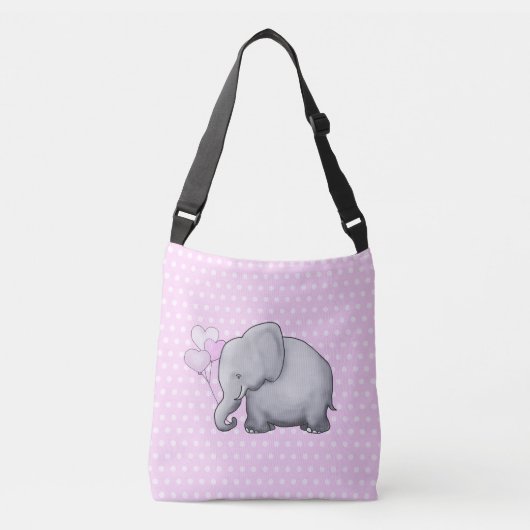 Cute Polka Dots Elephant Baby New Mam's Crossbody Tas (Voorkant)