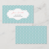 Cute Polka Dots Mint Blue mama Contactkaartje (Voorkant / Achterkant)