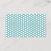 Cute Polka Dots Mint Blue mama Contactkaartje (Achterkant)
