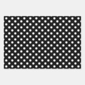 Cute Polka Dots Pattern Black and White Minimalist Inpakpapier Vel (Voorkant)