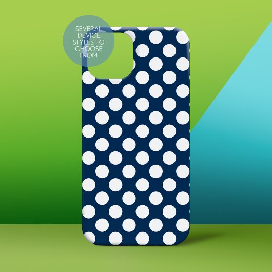 Cute Polka Pot Pattern met White Stippen Case-Mate iPhone Case